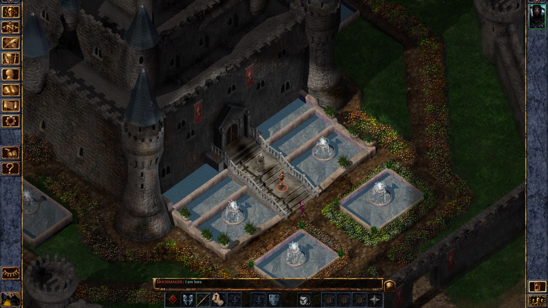 Exploring a castle in Baldur’s Gate (1998)