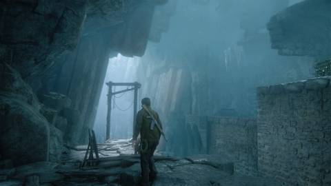 Exploring a cavern in Uncharted 4 A Thief's End