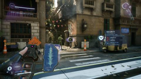 Exploring a city in Perfect Dark (2020)