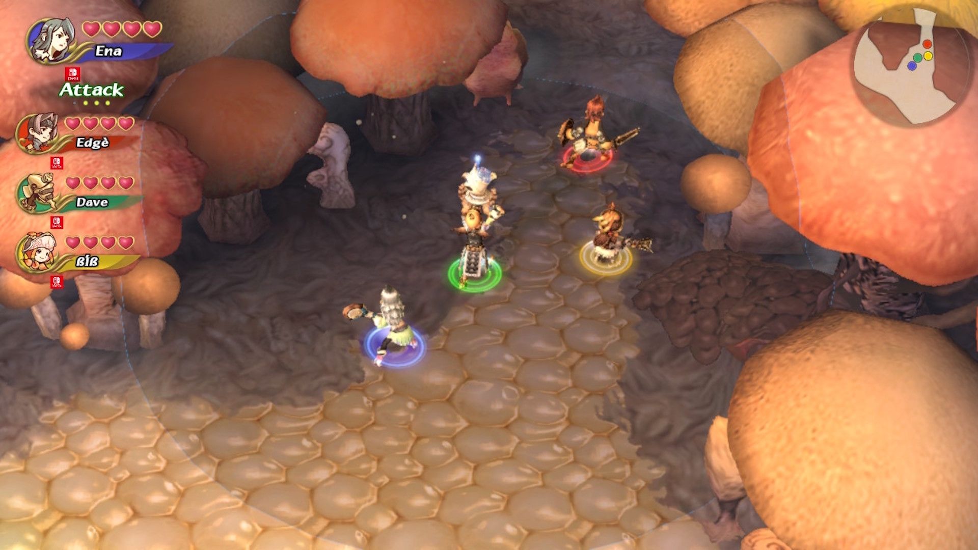 Exploring a dungeon in Final Fantasy Crystal Chronicles