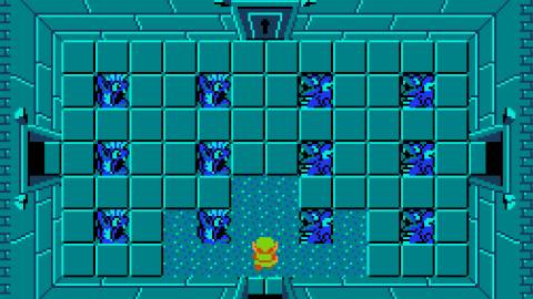 Exploring a dungeon in The Legend Of Zelda (NES)