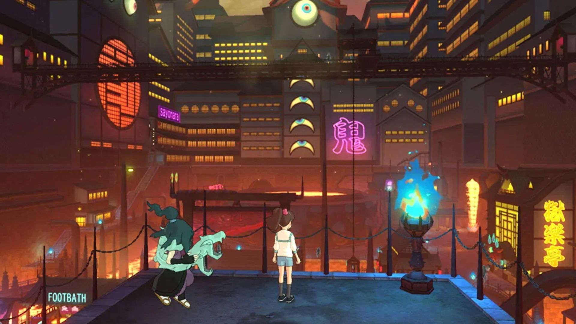 Exploring a dungeon in Yo-kai Watch 4