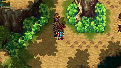 Exploring a forest dungeon in Chrono Trigger