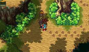 Exploring a forest dungeon in Chrono Trigger
