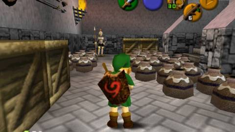 Exploring a house in The Legend of Zelda Ocarina of Time