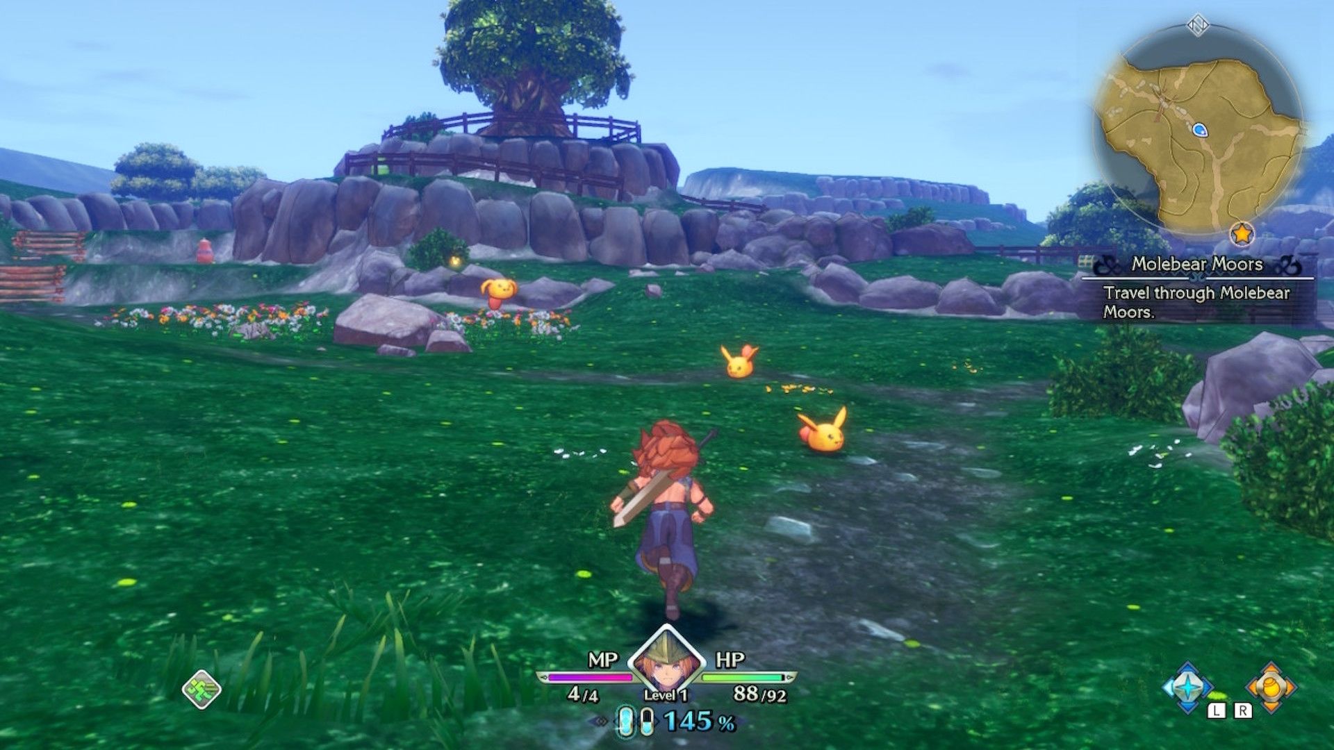 Exploring the world in Trials Of Mana (2020)