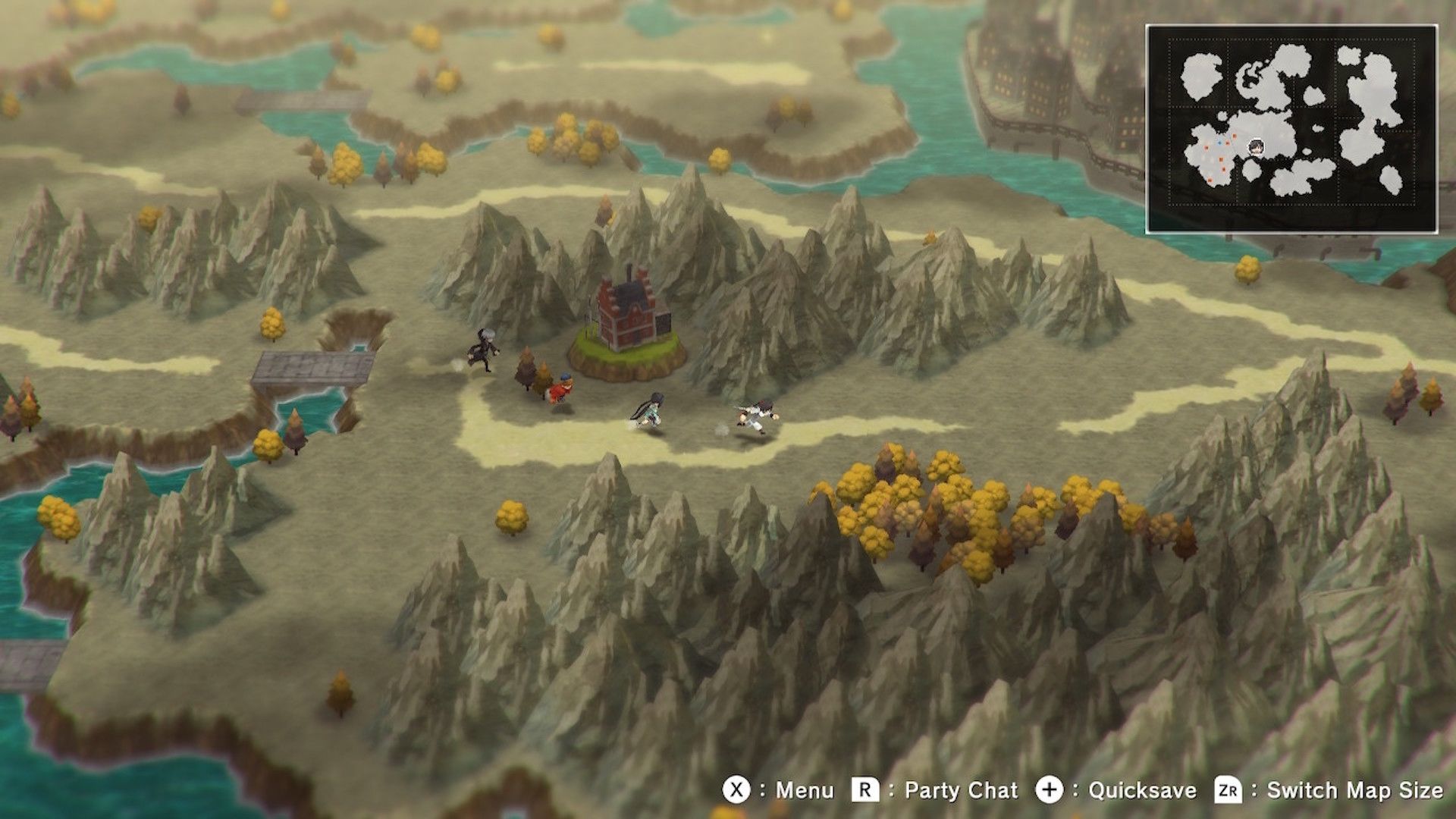 Exploring the world map in Lost Sphear