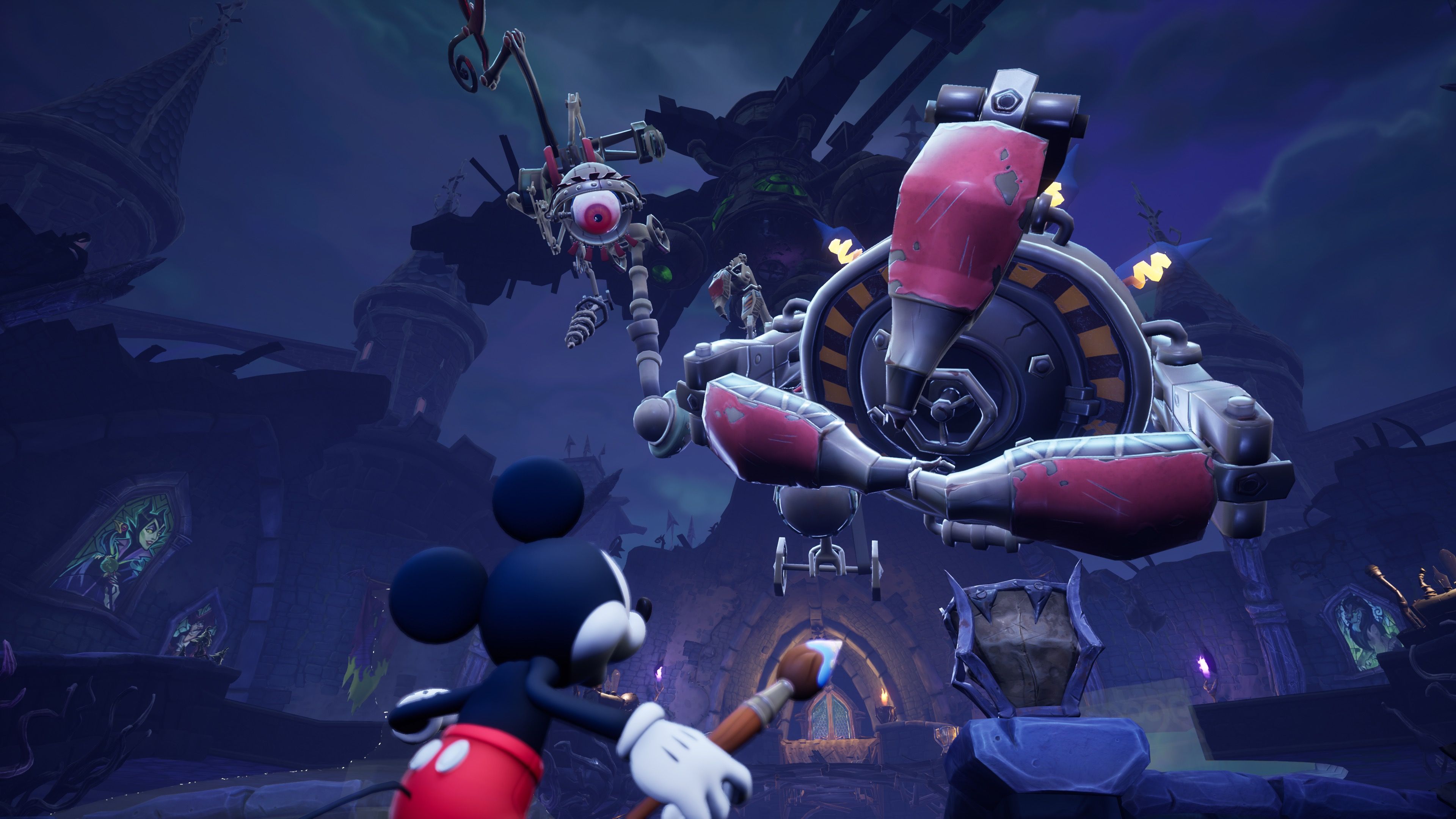 Facing a boss in Disney Epic Mickey Rebrushed