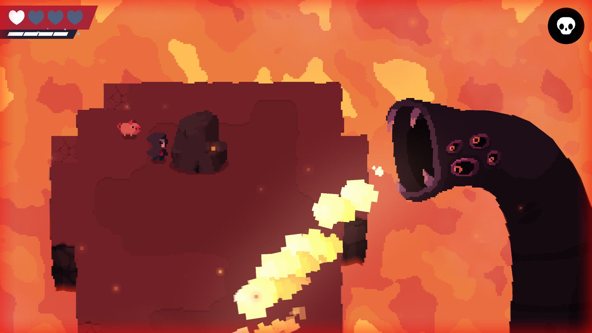 Facing a boss in Spindle