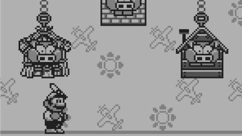 Facing a boss in Super Mario Land 2 6 Golden Coins