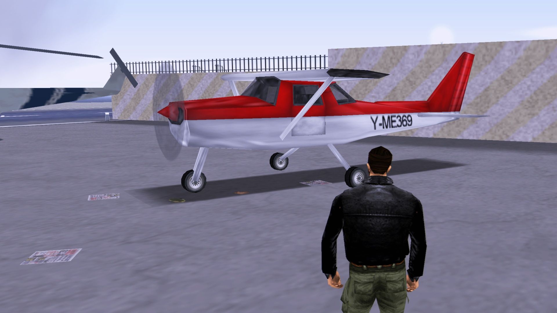 Facing a dodo plane in Grand Theft Auto 3
