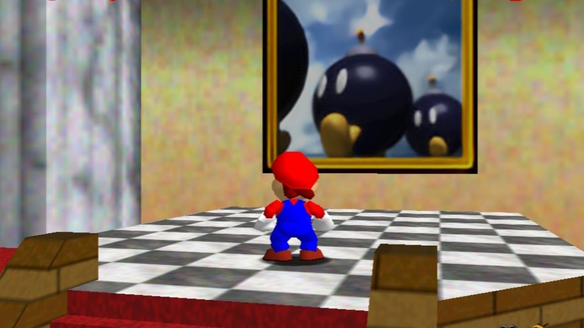 Facing a painting in Super Mario 64