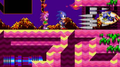 Facing Metal Sonic in Sonic CD