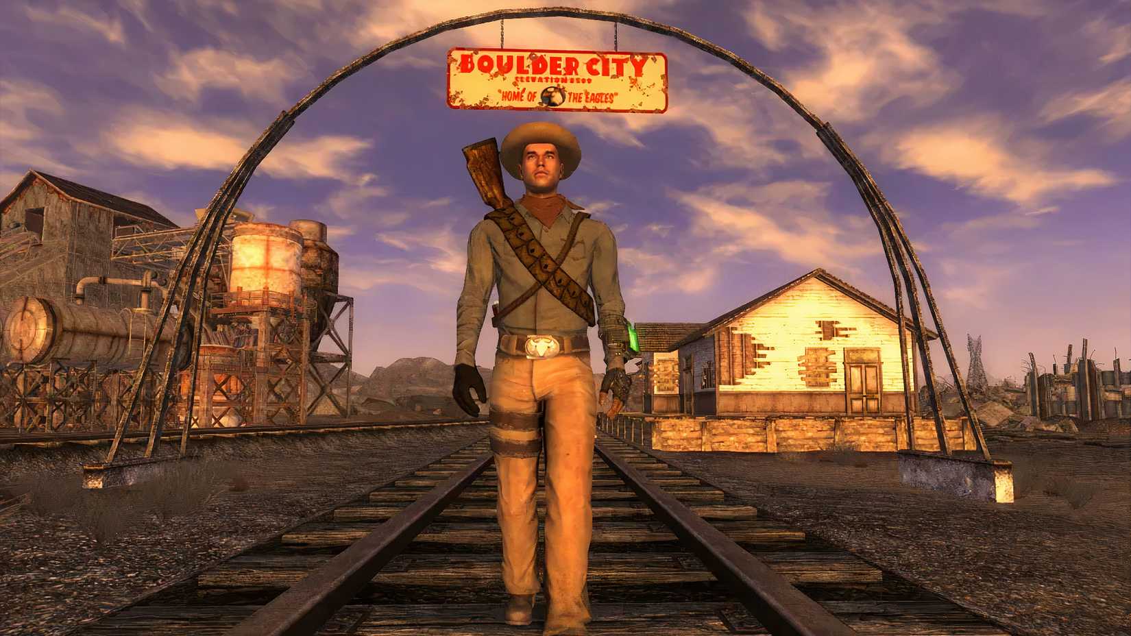 Fallout New Vegas character walking