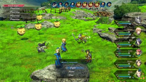 Fighting a battle in Eiyuden Chronicle Hundred Heroes