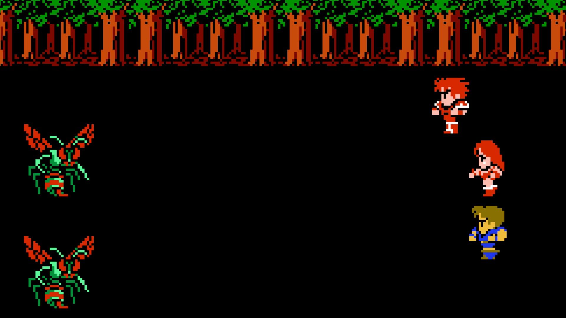 Fighting a battle in Final Fantasy 2 (NES)