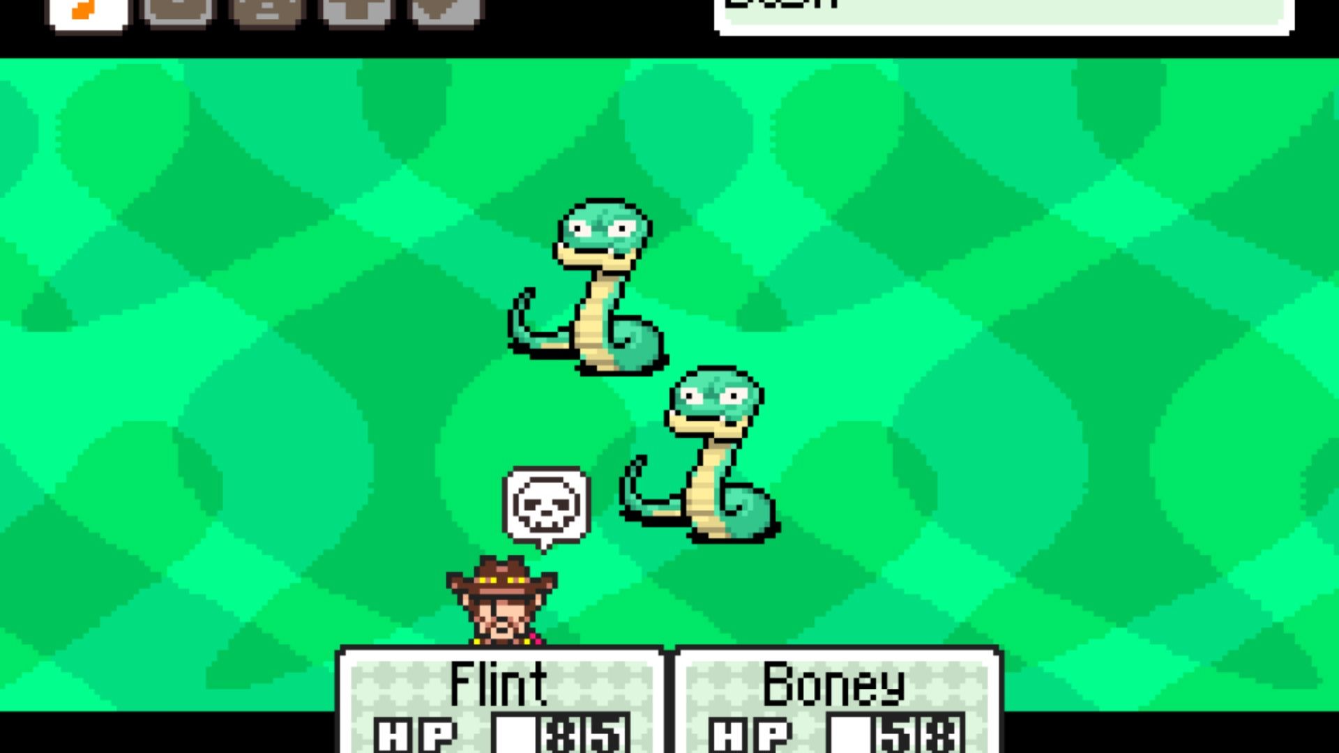 Fighting a battle in Mother 3