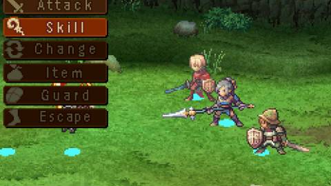 Fighting a battle in Radiant Historia