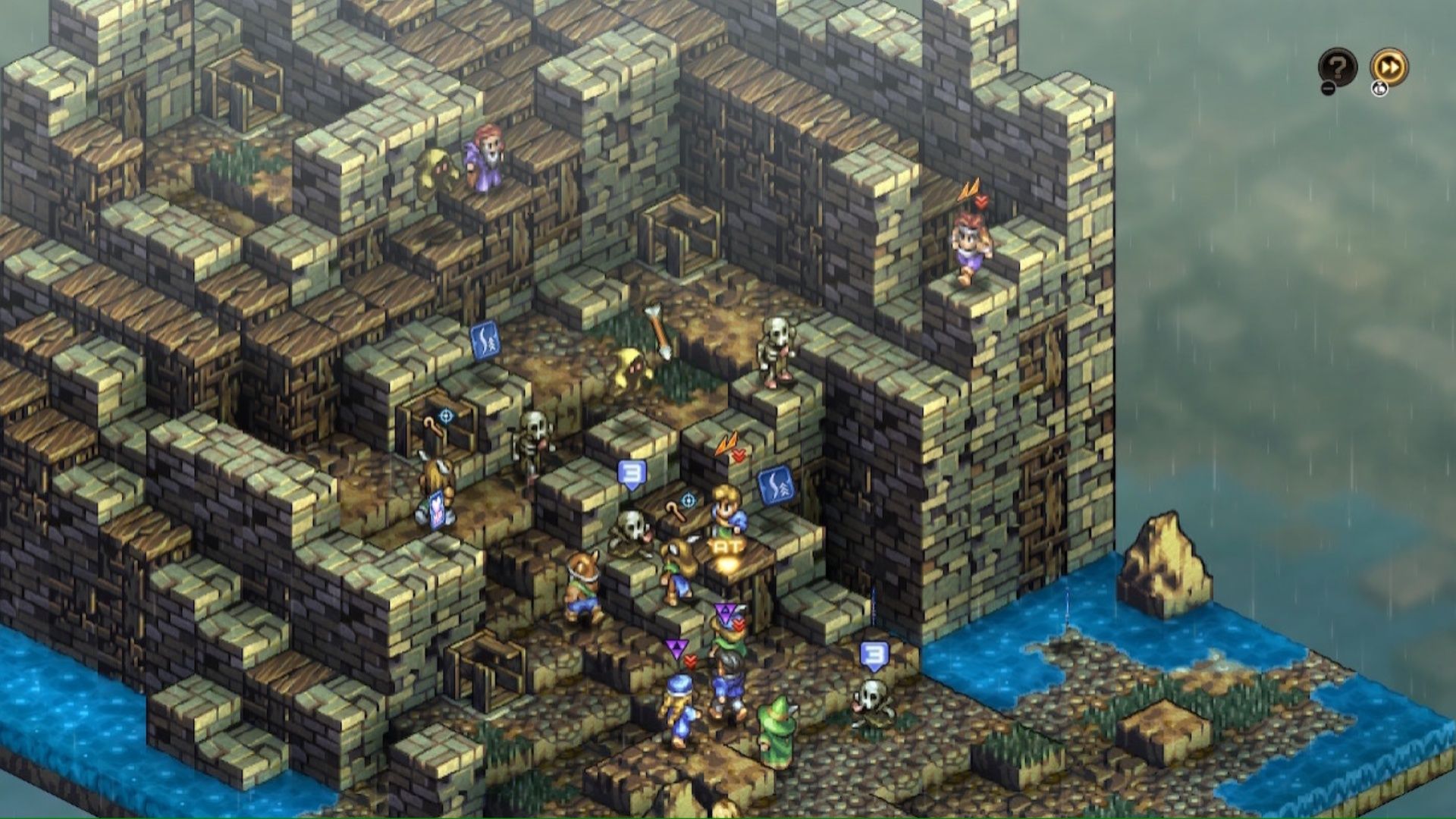 Fighting a battle in Tactics Ogre Reborn