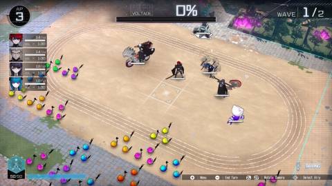 Fighting a battle in The Hundred Line Last Defense Academy