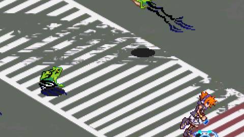 Fighting a battle in The World Ends With You (DS)