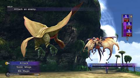 Fighting a battle with an Aeon in Final Fantasy 10