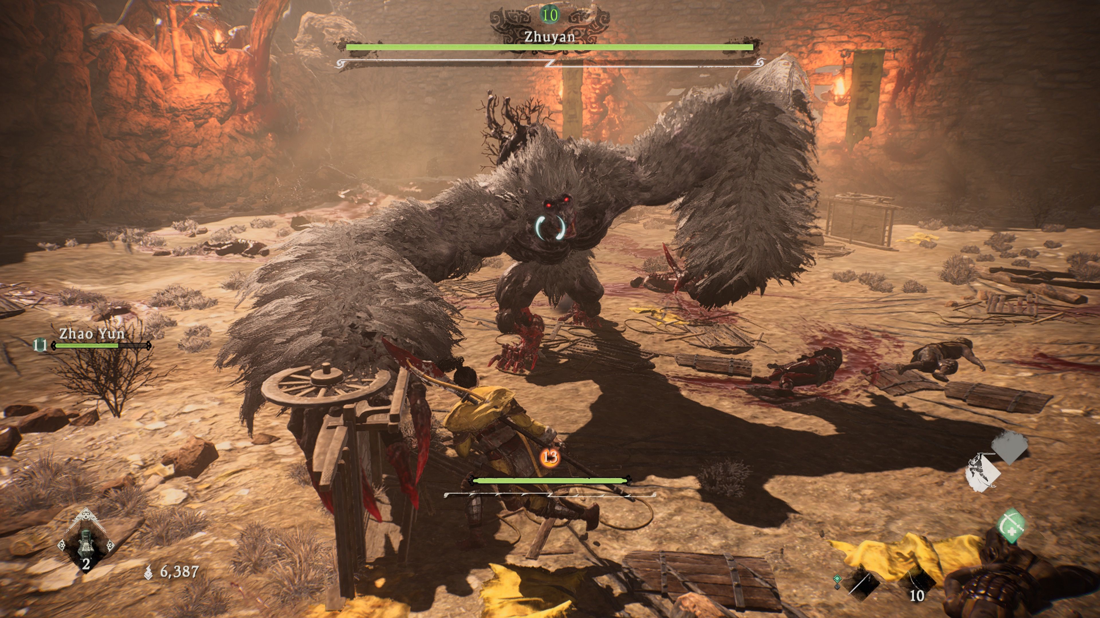 Fighting a boss in Wo Long Fallen Dynasty