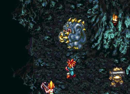 5 Game RPG Turn-Based Klasik yang Layak Mendapat Nilai Sempurna 10/10 26 Fighting a cave boss in Chrono Trigger