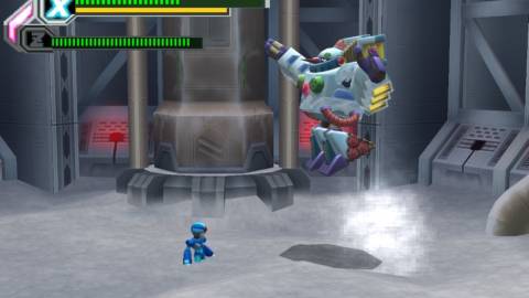 Fighting Avalanche Yeti in Mega Man X8