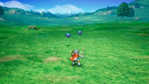 Fighting Dracky monsters in battle in Dragon Quest 1 HD-2D Remake