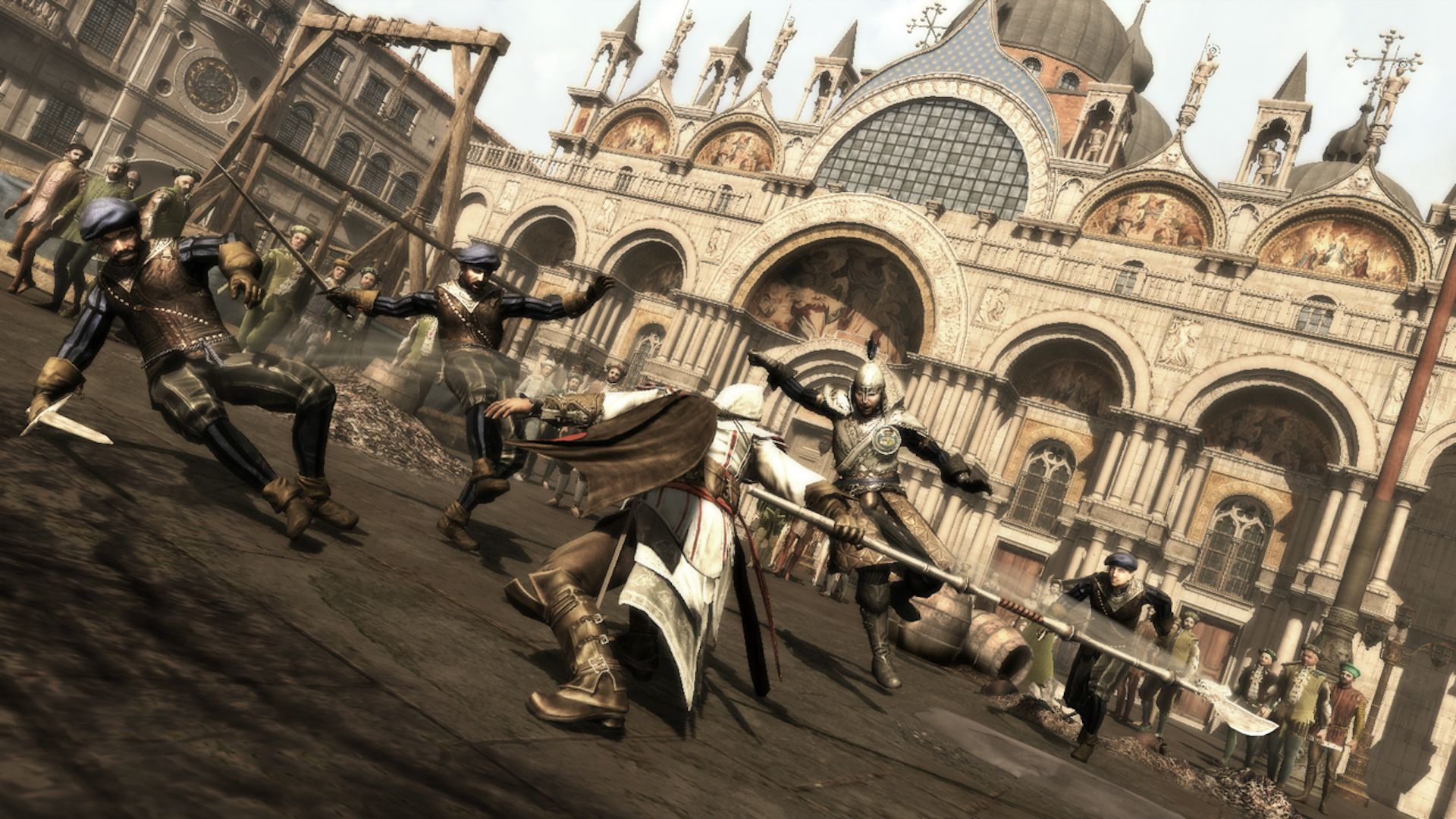 Fighting enemies in Assassin’s Creed 2