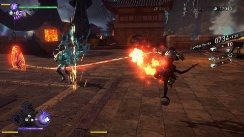 Fighting enemies in Bayonetta 3