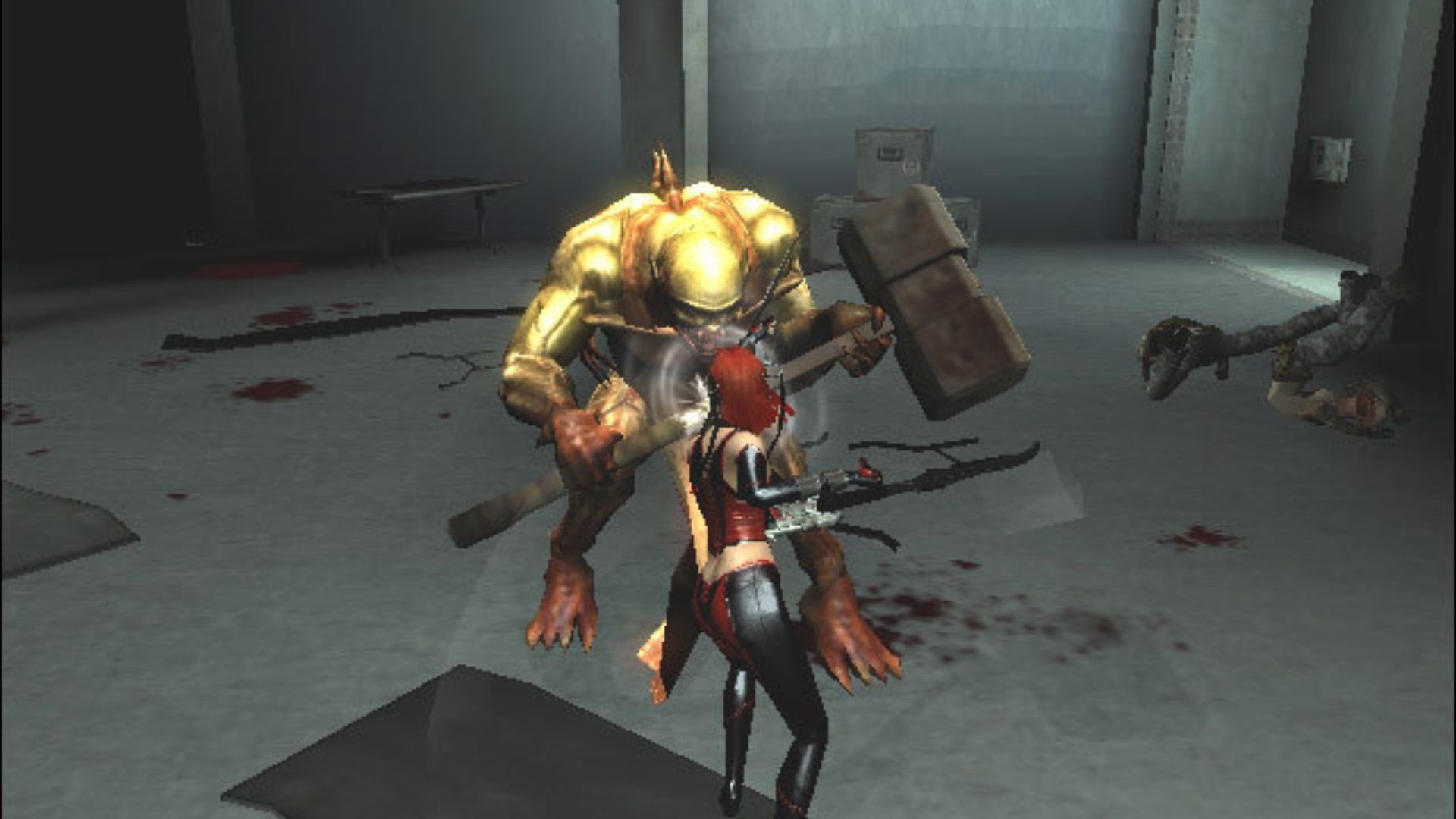 Fighting enemies in Bloodrayne 2