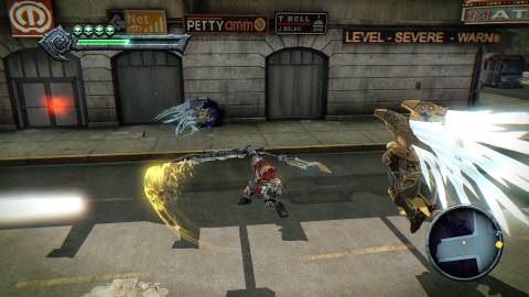 Fighting enemies in Darksiders (2010)
