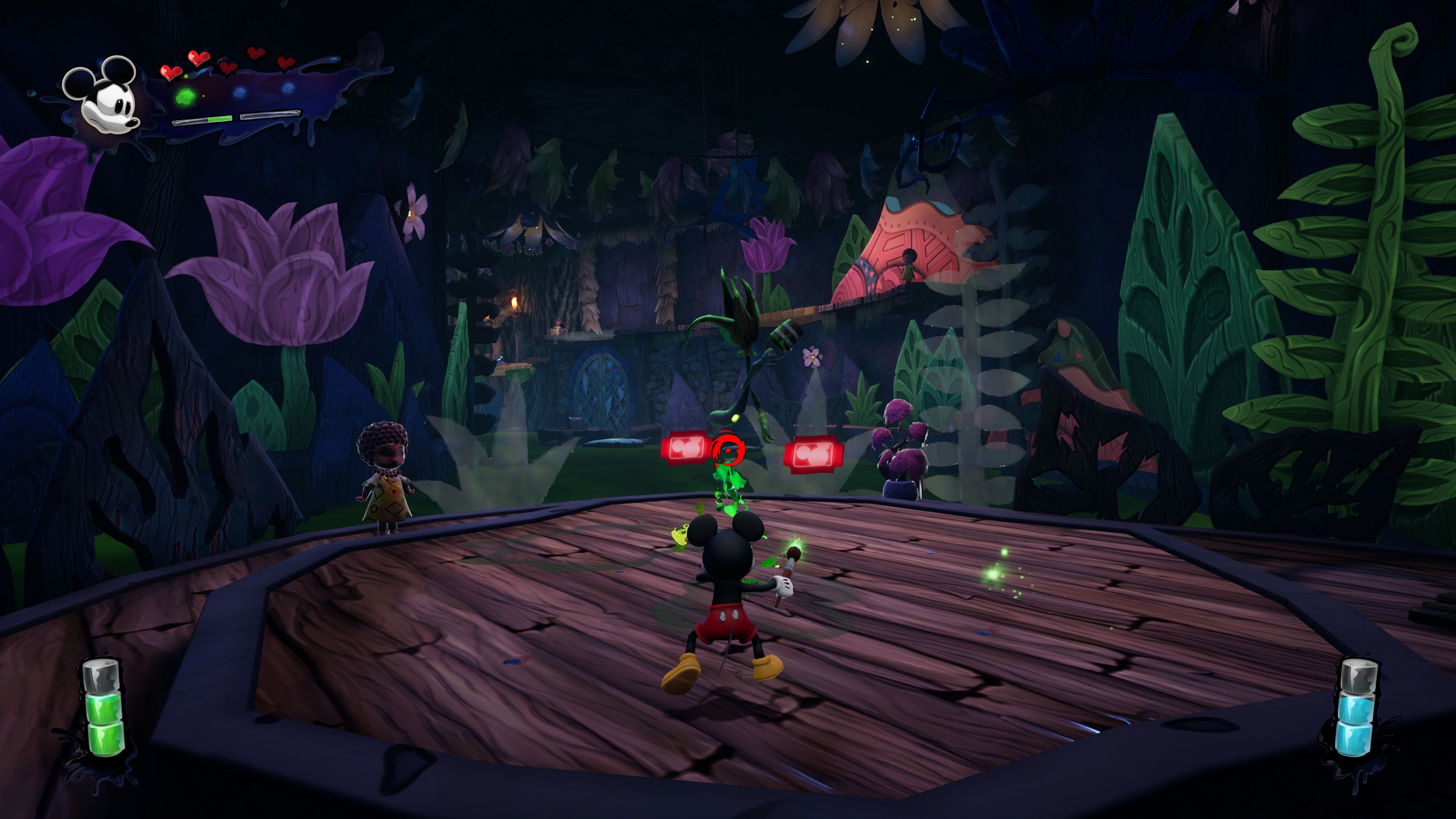 Fighting enemies in Disney Epic Mickey Rebrushed