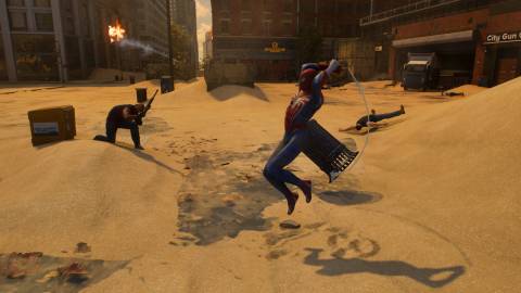 Fighting enemies in Marvel's Spider-Man 2