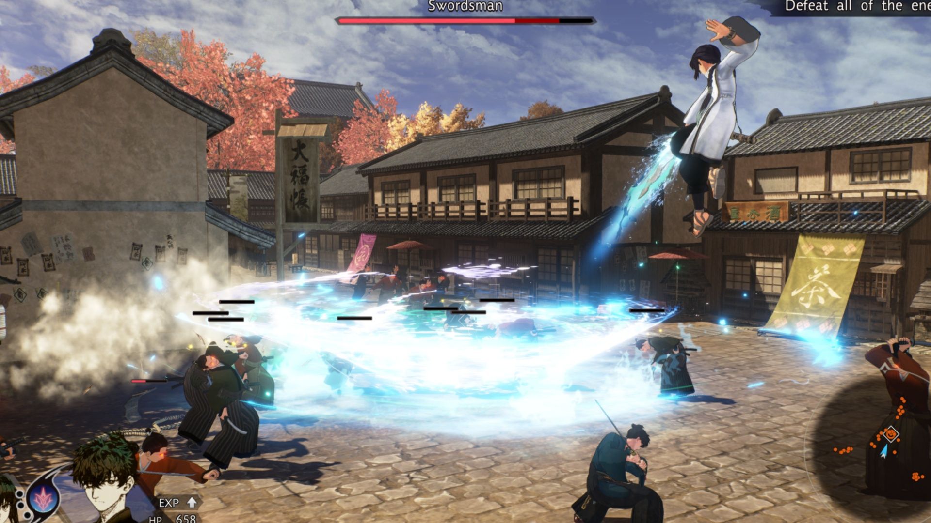Fighting enemies with Saber in Fate Samurai Remnant