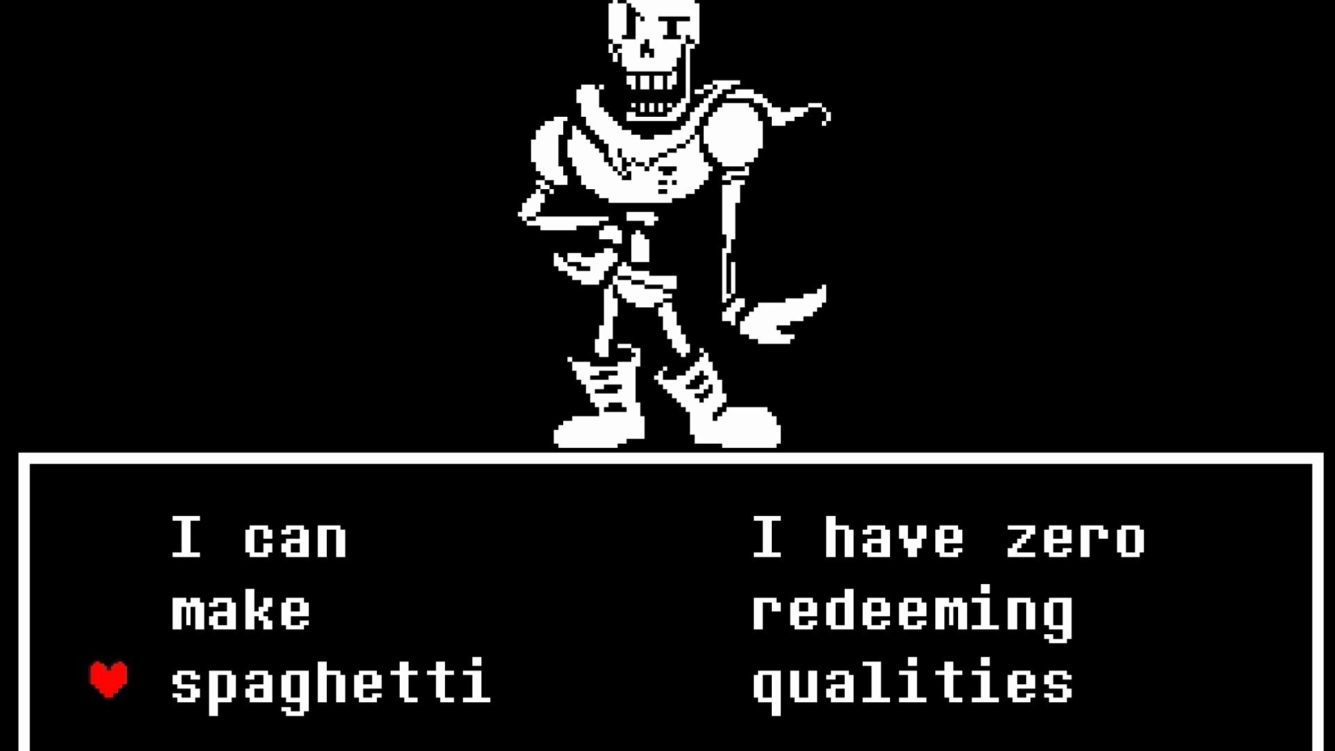 Fighting Papyrus in Undertale