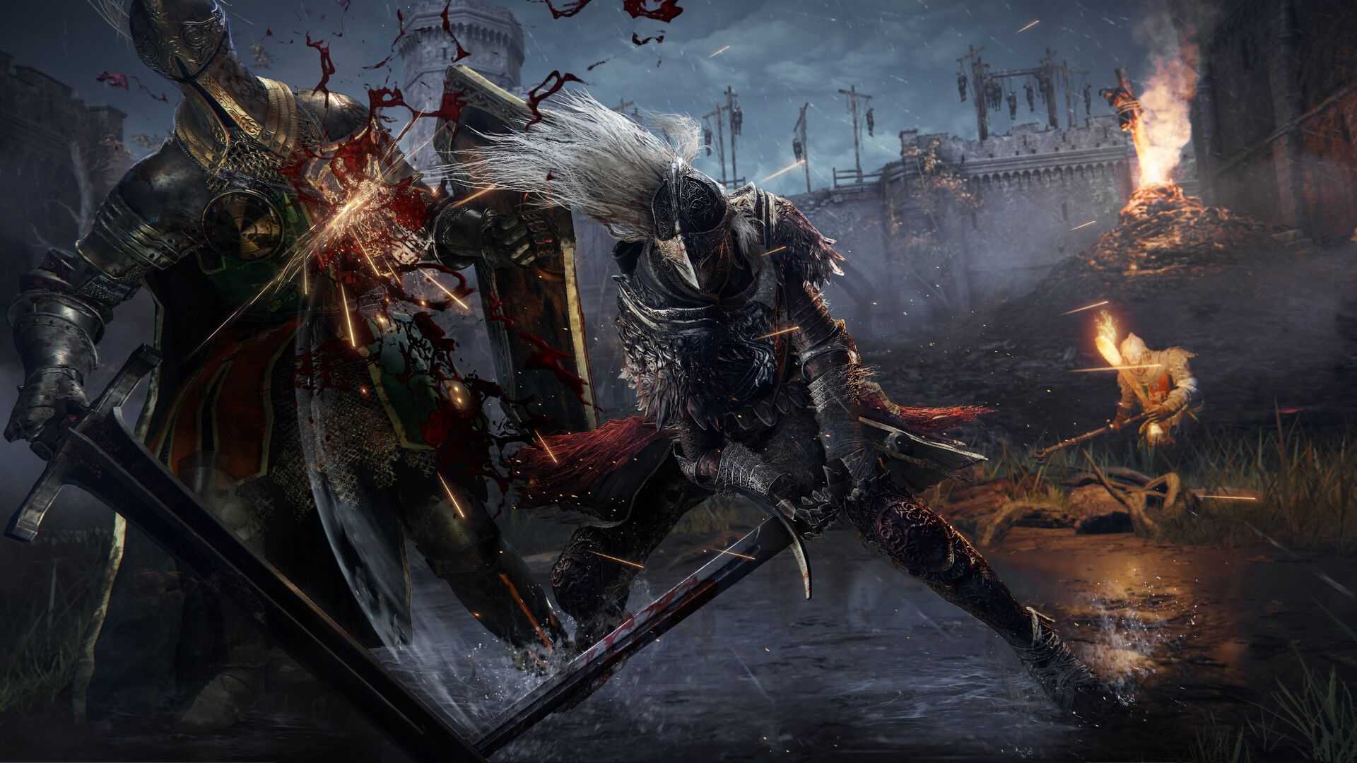 Fighting some enemies with a sword - Elden Ring