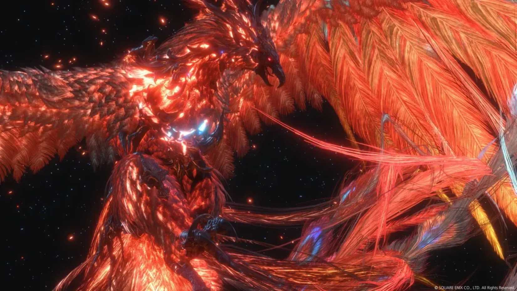 Final Fantasy 16 Phoenix in flight 