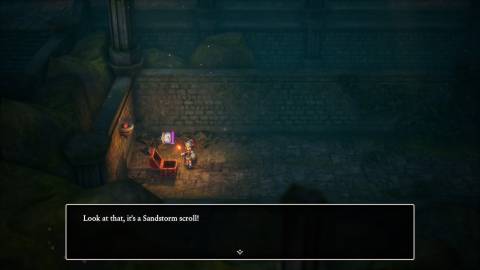 Finding a scroll in Dragon Quest 1 HD-2D Remake