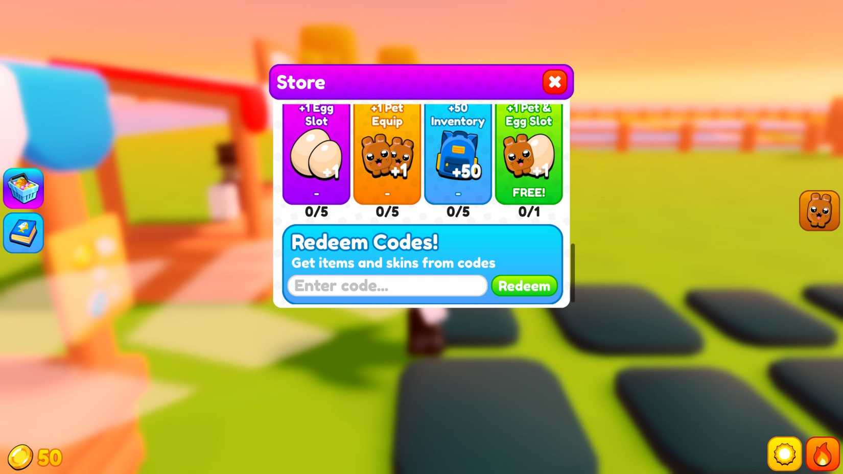 Fishies! the codes tab