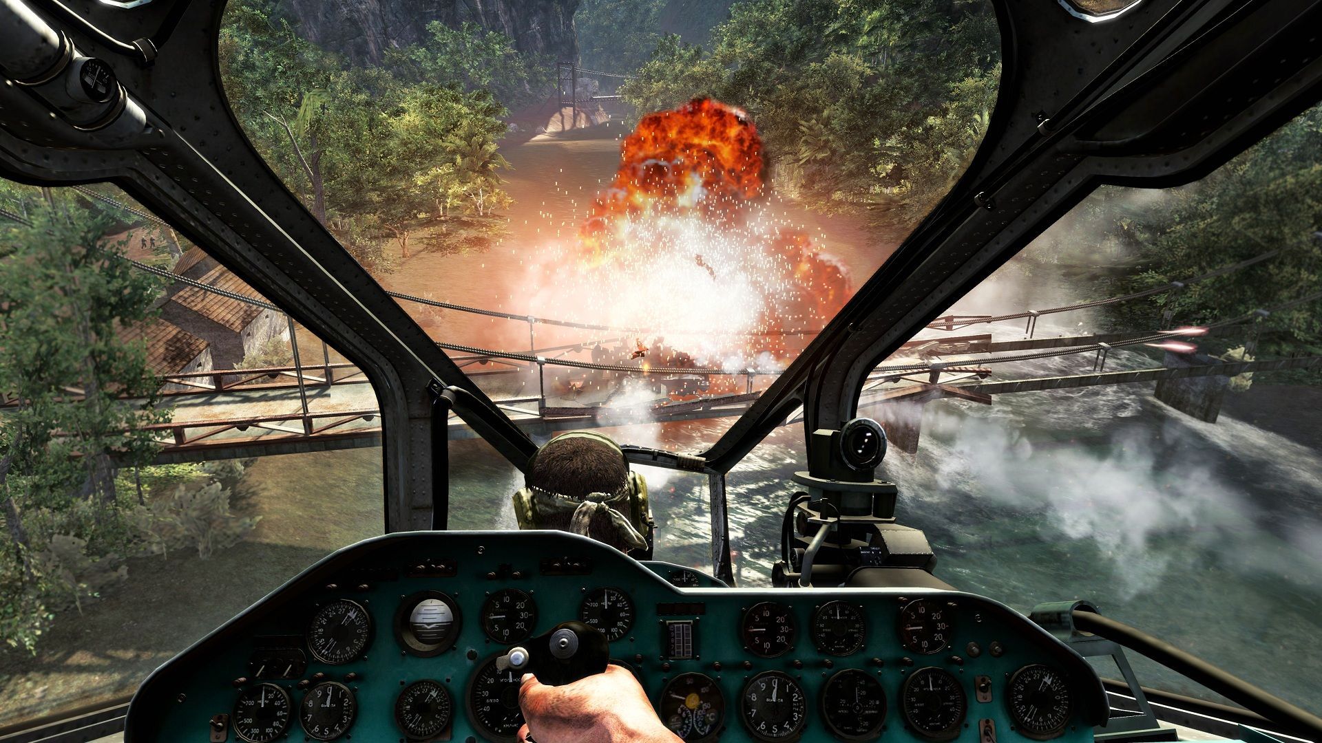 Flying a chopper in Call of Duty Black Ops (2010)