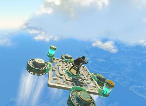Flying a machine in The Legend of Zelda Tears Of The Kingdom