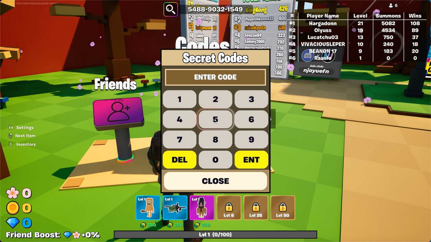 Brainrot Tower Defense the codes tab