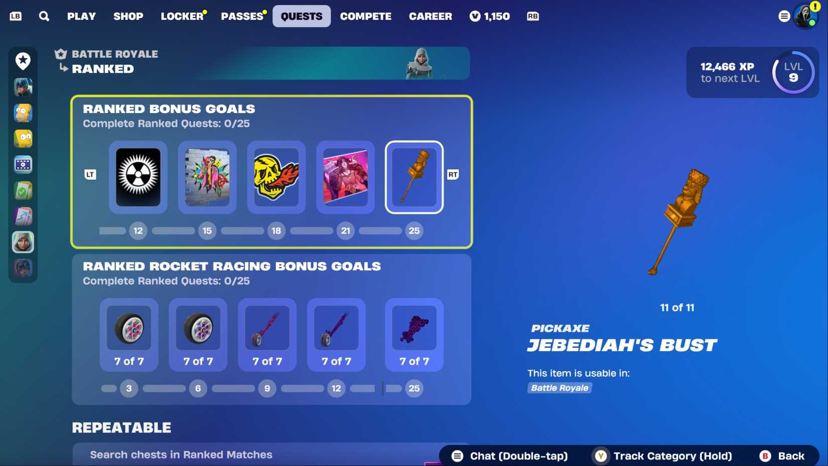 fortnite simpsons ranked quests