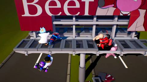 Gang Beasts big group fighting