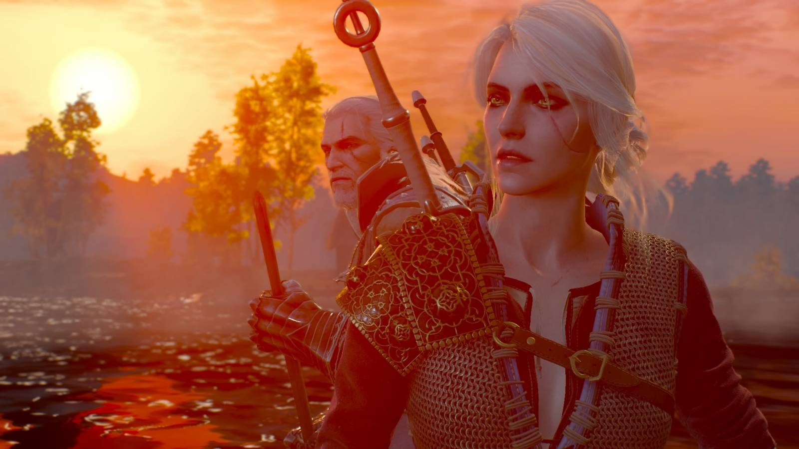 Geralt and Ciri in The Witcher 3 Wild Hunt