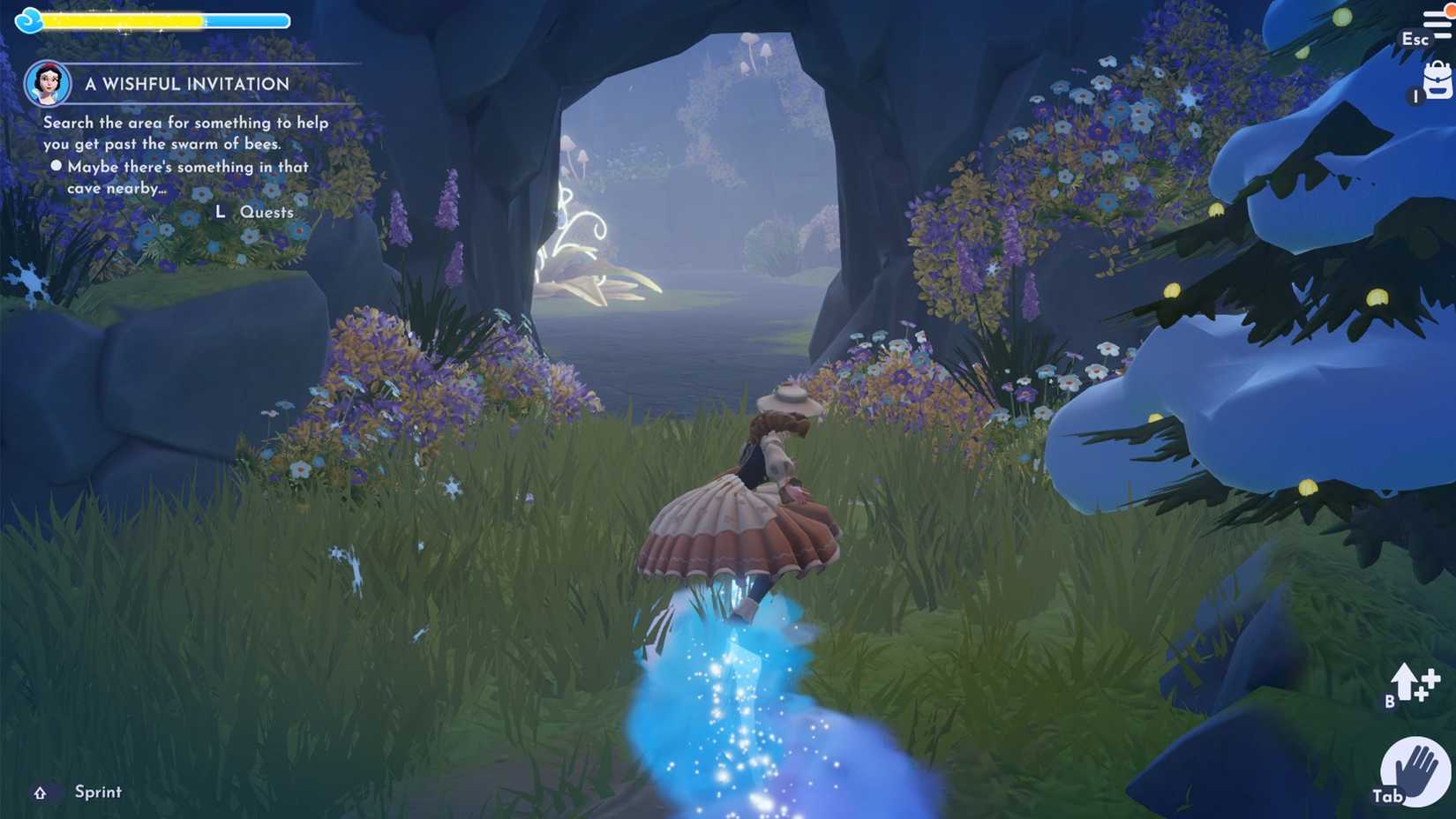 go to the cave in ddv disney dreamlight valley