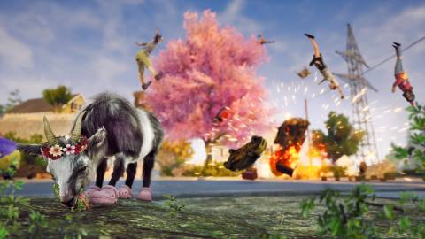 goat simulator 3 goat eating